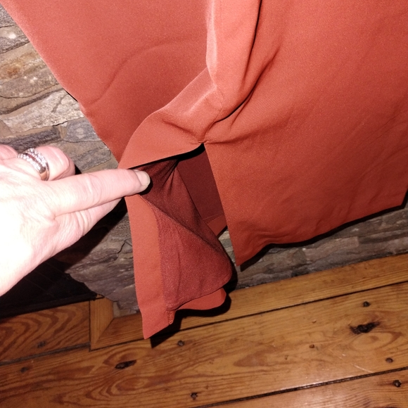 Banana Republic NWT dress, burnt caramel, size 6 short sleeves - Picture 10 of 12